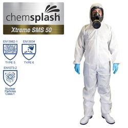 Chemsplash Xtreme 50 SMS Coverall Type 5/6 Disposable 4X-Large | Buy Online | Chemsplash | Fisher Scientific